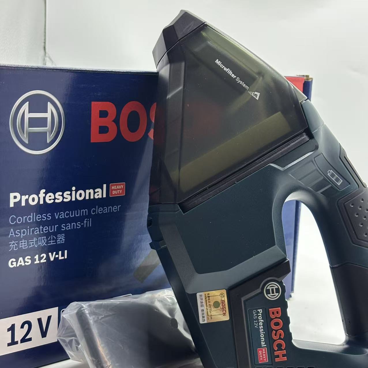 Car Vacuum - Aspirador Profissional Bosch GAS 12V-LI, Leve