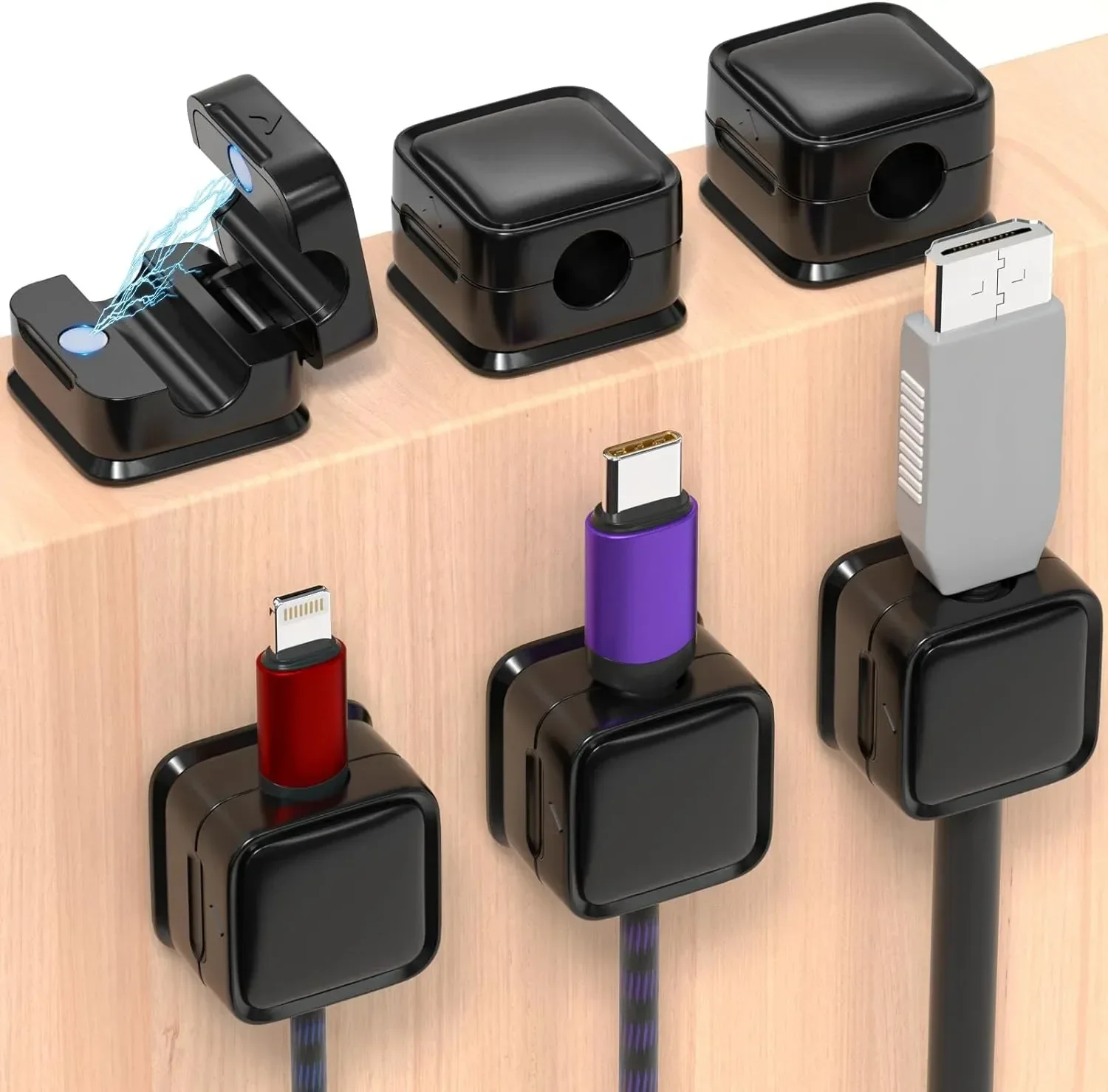 Car Cable Organizer - Mini Organizador de Cabos Magnético, Suporte