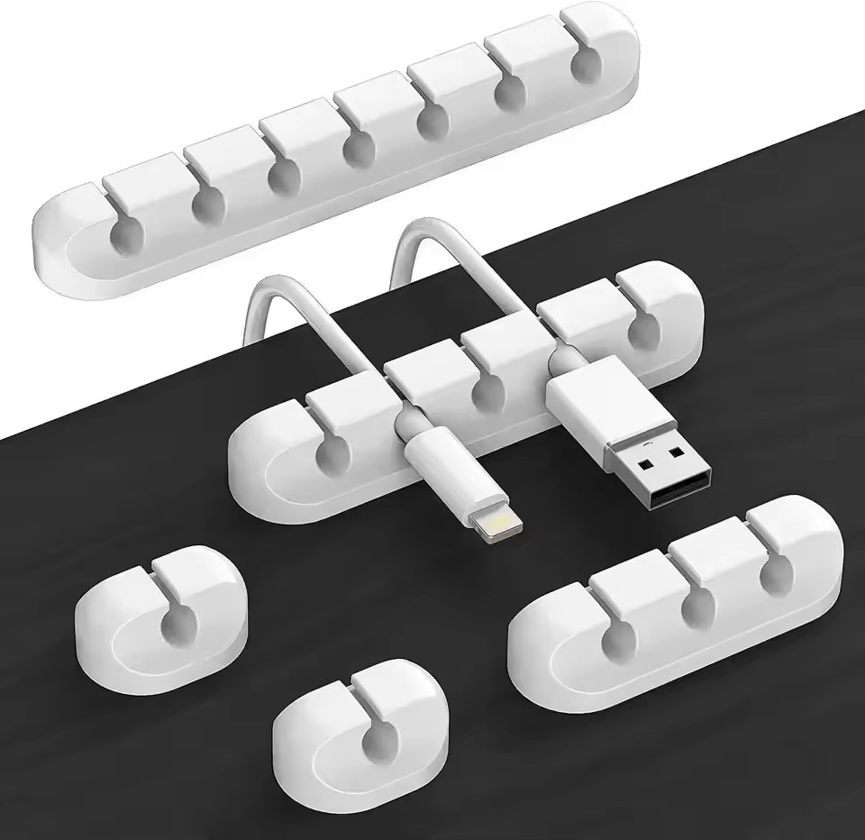 Car Cable Organizer - Organizador de Cabos de Silicone, Clips